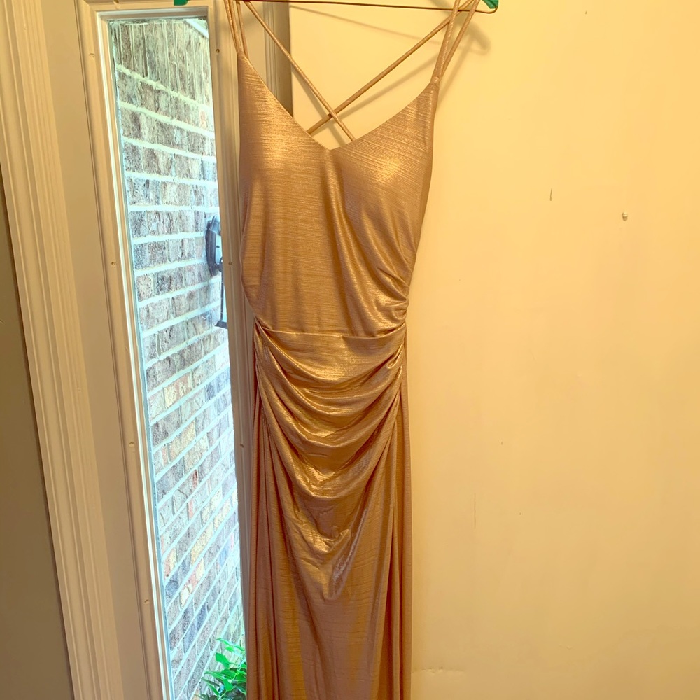 Gold long formal dress